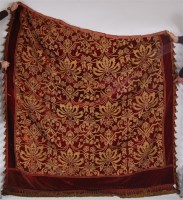 Lot 1368 - An 18th century Italian crimson silk velvet...