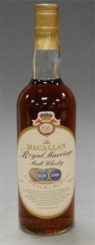 Lot 845 - The Macallan Royal Marriage single malt whisky,...