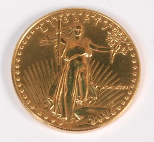 Lot 154 - USA, 1986 gold 'Eagle' 50 dollar, obv. Liberty...