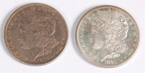Lot 209 - USA, 1881 silver 'Morgan' dollar, obv. Liberty...