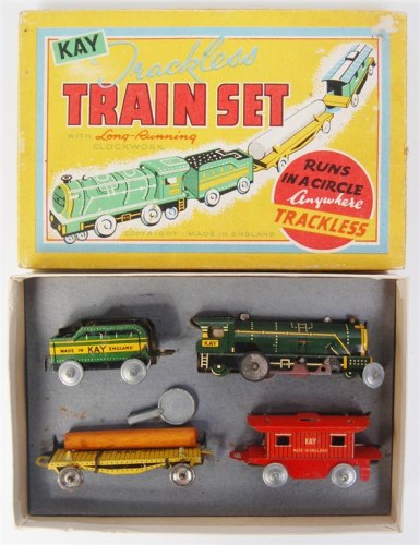 Lot 1062 - Kay (England) trackless Train Set consisting...