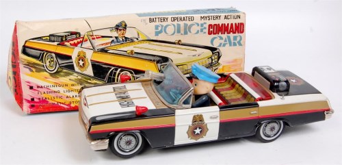 Lot 3201 - Yanoman Toys (Japan) tinplate Police Command...