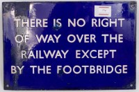 Lot 14 - British Railways (ER) enamel notice 'There is...
