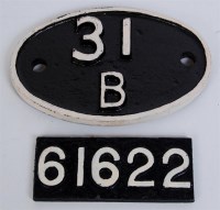 Lot 38 - A 31B March locomotive shed plate restored and...
