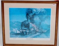 Lot 43 - Framed and glazed print signed by Terence...