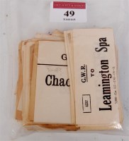 Lot 49 - Approx 150 GWR luggage/parcels paper labels,...