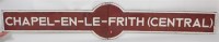 Lot 52 - An LMS target station running board, MR maroon...