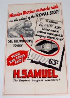 Lot 90 - A H.Samuels, Jewellers, advertising poster...