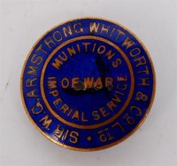 Lot 92 - A very rare WW1 railway service badge for Sir...