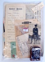 Lot 117 - Quantity of paperwork including letters,...