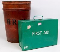 Lot 134 - A BR green first aid box, no contents and 2...