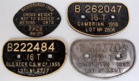 Lot 137 - Wagons D plates 16T Glo'ster 1956, 16T...