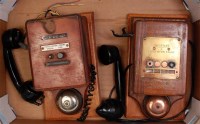 Lot 31 - A pair of railway signal box telephones one...