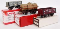 Lot 325 - 3 Slaters made up 0 gauge wagon kits, 7R045...