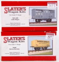 Lot 327 - Unmade Slaters 0 gauge wagon kits 7023 LMS...