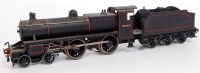 Lot 354 - Scratch built black with red lining 4-4-0 loco...