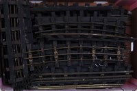 Lot 364 - A tray of GI brass mainly 3-rail track mounted...