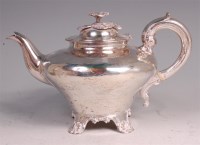 Lot 640 - An early Victorian silver teapot, of squat...