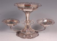 Lot 641 - An Edwardian silver table centrepiece, the...