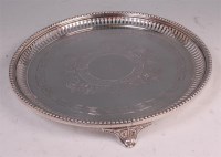 Lot 648 - A Victorian silver salver, having raised...