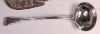 Lot 651 - A Victorian silver soup ladle, in the Fiddle &...