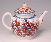 Lot 594 - An 18th century Lowestoft porcelain teapot and...