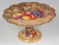 Lot 617 - A Royal Worcester porcelain comport, decorated...