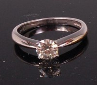 Lot 674 - A contemporary 18ct white gold diamond...