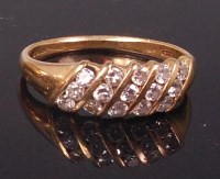 Lot 678 - A modern ladies 18ct gold and diamond set...