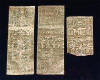 Lot 736 - Two Vietnamese kim thanah gold bullion bars or...