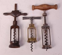 Lot 746 - A 19th century Wulfiuna steel corkscrew,...