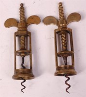 Lot 750 - A Farrow & Jackson type brass corkscrew, with...