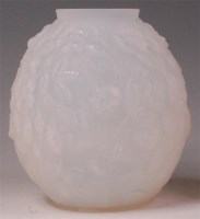 Lot 118 - A French Art Deco opalescent heavy moulded...