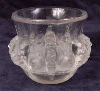 Lot 123 - An unmarked Lalique moulded and frosted glass...