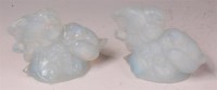 Lot 148 - A pair of Sabino of Paris opalescent moulded...