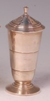 Lot 165 - An Art Deco cased silver sugar sifter, of...