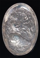 Lot 178 - A Continental Art Nouveau silver dish, of oval...