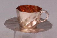 Lot 197 - An Art Nouveau WMF silver plated teacup and...