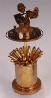 Lot 240 - A mid-20th century Continental brass cigarette...