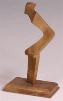 Lot 241 - A 1960s abstract bronze figure, in standing...