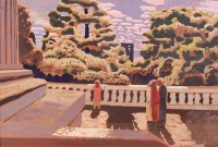 Lot 259 - John Semmence (1930-1985) - The Terrace, oil...
