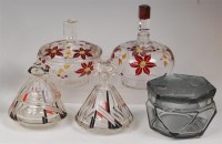 Lot 126 - An Art Deco Czech glass perfume bottle and...