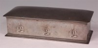 Lot 198 - A Liberty & Co pewter table cigarette box, of...