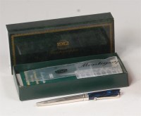 Lot 199 - A Montegrappa of Italy silver ballpoint pen,...