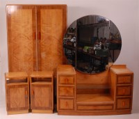 Lot 347 - An Art Deco satinwood and crossbanded bedroom...