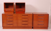 Lot 319 - A 1960s G Plan teak bedroom suite, comprising;...