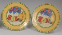 Lot 87 - A pair of 1930s Clarice Cliff Moonlight...