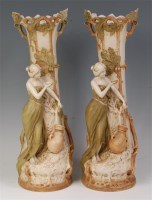 Lot 101 - F. Otto for Royal Dux - A pair of large Art...
