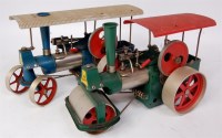 Lot 89 - Wilesco Old Smoky steam engine group,...