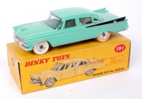 Lot 1919 - French Dinky Toys, 191 Dodge Royal Sedan, pale...